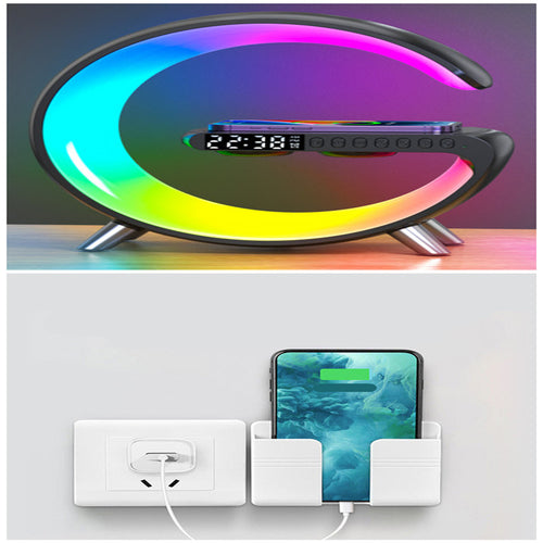 Smart RGB LED Lamp with Wireless Charger & Bluetooth Speaker